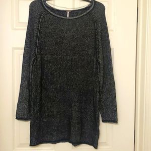 SALE!!! Free People Oversized Charcoal Gray Scoop Neck Sweater Long Sleeve